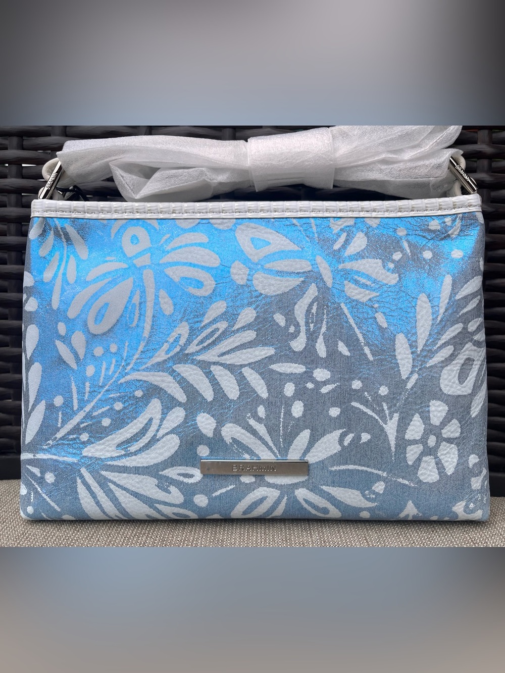 NWT Brahmin LORELEI in  BELLBOTTOM BLUE LUCENT Shoulder Bag